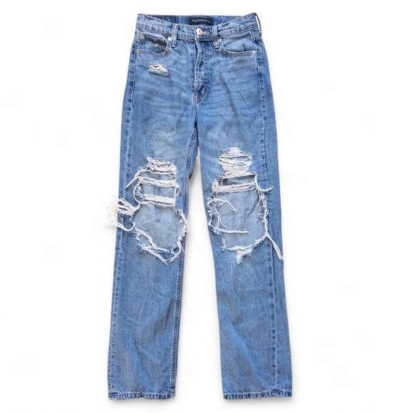 Aeropostale Light Blue Distressed Boyfriend Jeans - Picture 1 of 6